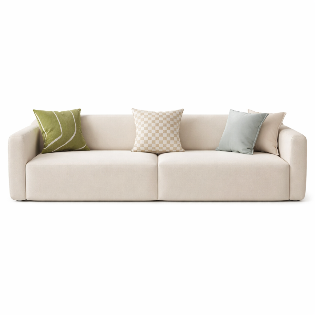 Capella Living Velvet Upholstered 3-Seater Luxury Sofa