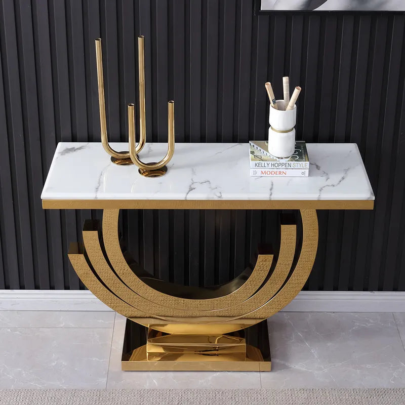 Mozo Designer Luxury Console with  Marble Top