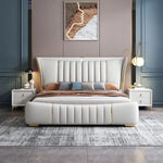 Serenzo Luxury Upholstered Bed In Leatherette