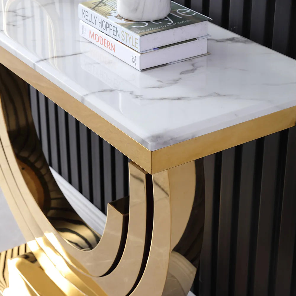 Mozo Designer Luxury Console with  Marble Top