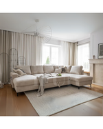 Willow Nest Polyester Upholstered L-Shaped Sofa
