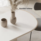 Ryma Modern Oval White 8 Seater Dining Table