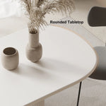 Ryma Modern Oval White 8 Seater Dining Table