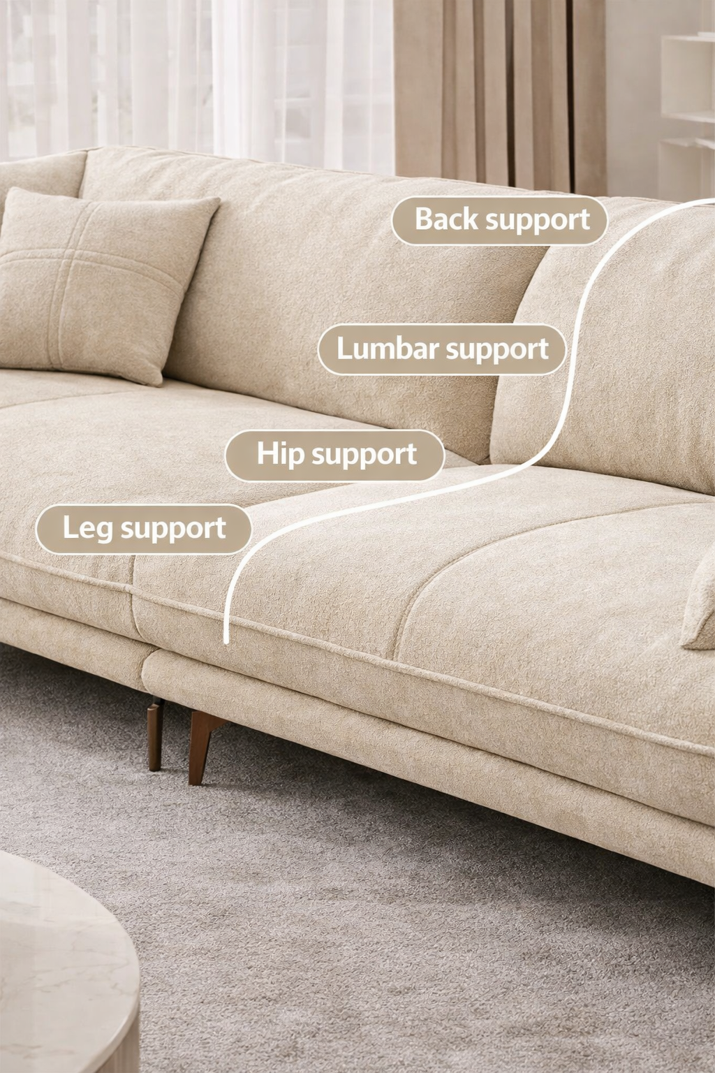 Greeno Modern Luxury Sleek Sofa Set