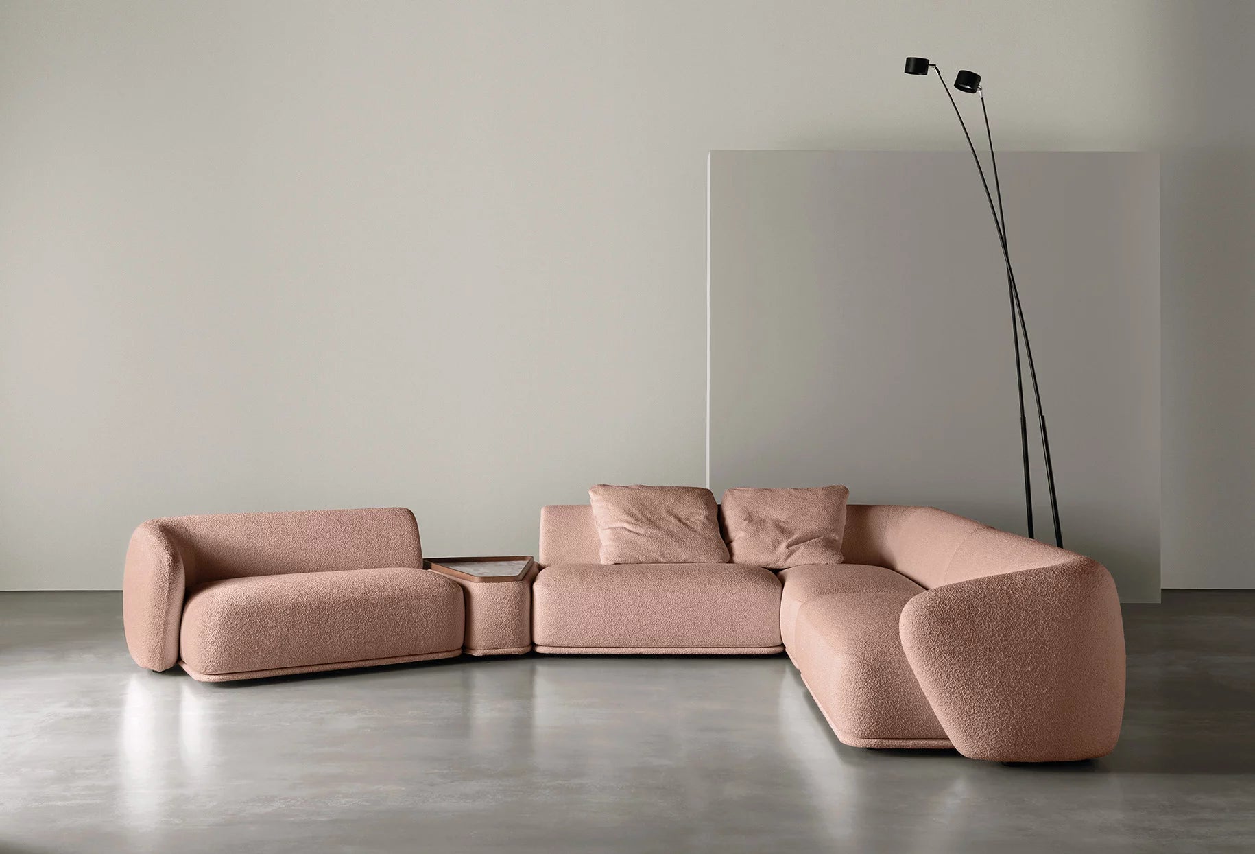 Rene Modern Boucle Sofa Set With Centre Table