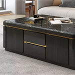 Motora Black Luxury Rectangular Coffee Table