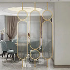 Fluted Glass Metal Partition