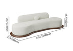 Arcadia Flow 5 Seater Curved Sofa with Low Back Wooden Base