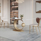Zehan Modern Contemporary Luxury Dining With Crish Chairs Set