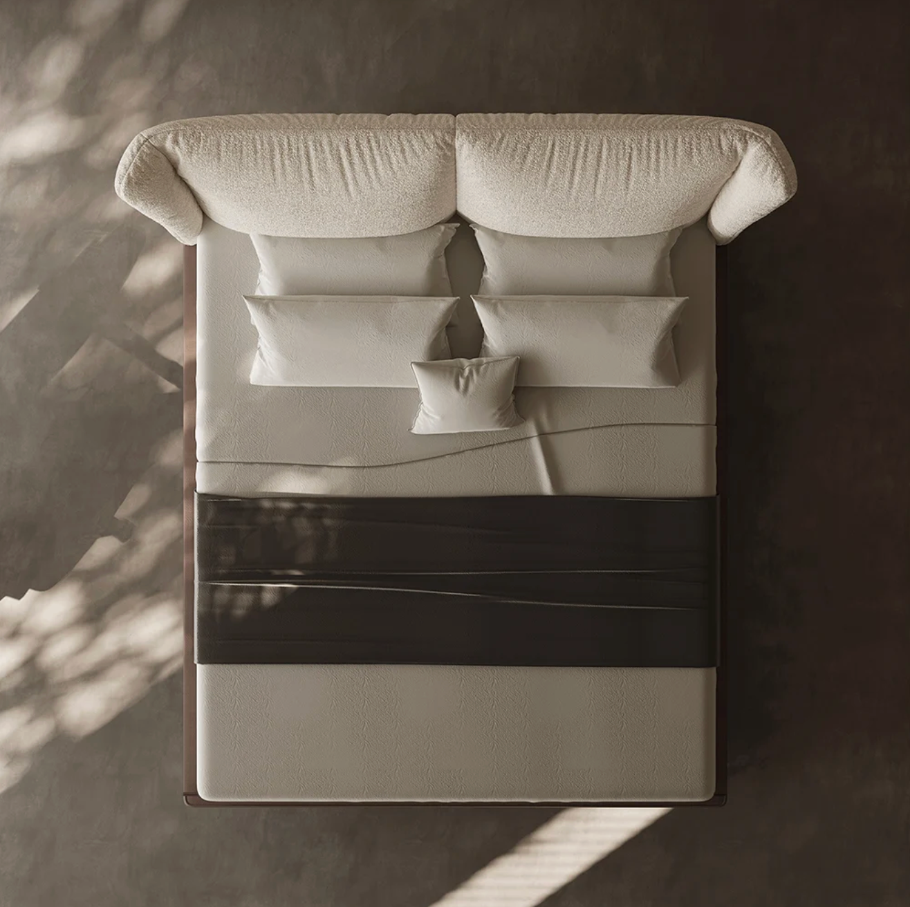 Mocha Modern Minimalist Dual Color Bed With Storage