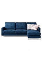 Mezie Upholstered Velvet L-Shaped Sofa