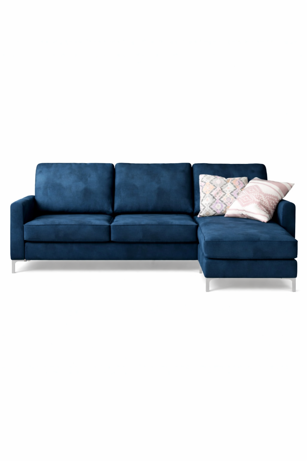 Mezie Upholstered Velvet L-Shaped Sofa