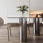 Gossy Modern Glass Top Dining Set