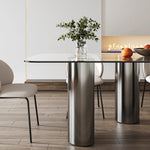 Gossy Modern Glass Top Dining Set