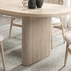 Japandi Oval 8 Seater Dining Table With Chairs