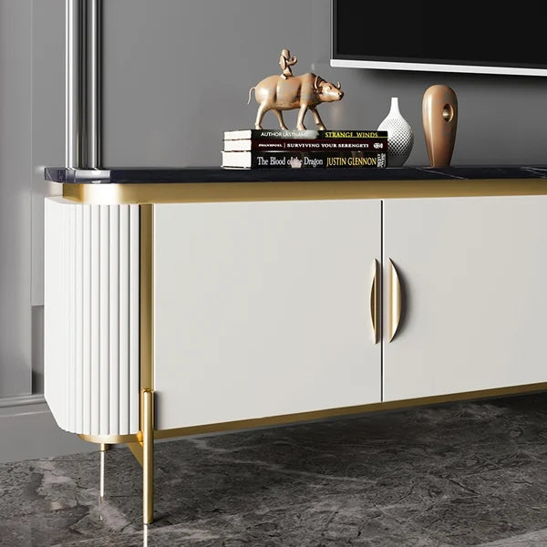 Moha Modern Faux Marble Top TV Console