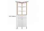 Moya Modern White Corner Bookshelf