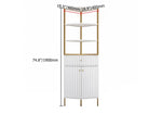 Moya Modern White Corner Bookshelf
