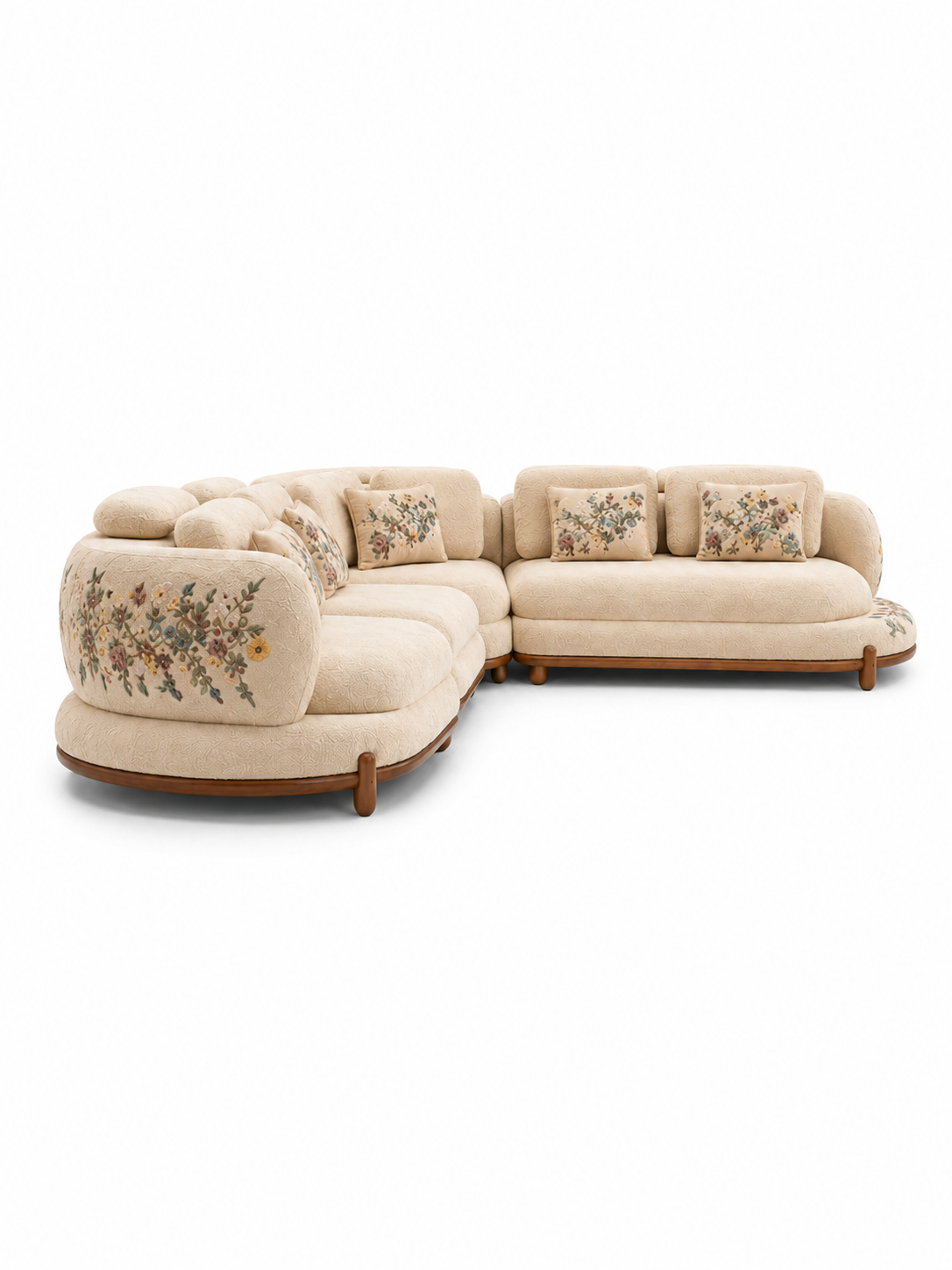 The Deloura Sofa — Luxury Floral Modular Corner Sofa