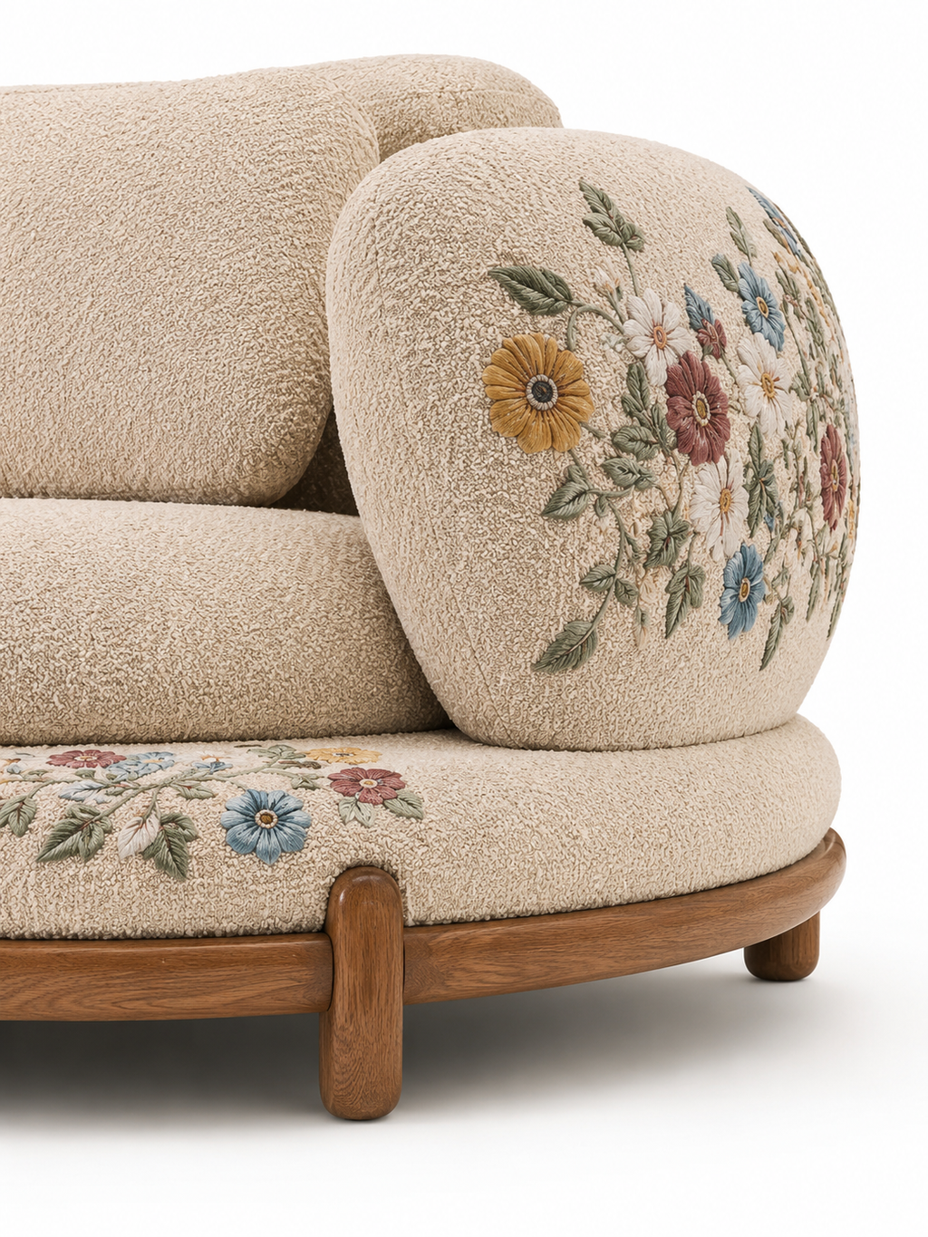 The Deloura Sofa — Luxury Floral Modular Corner Sofa