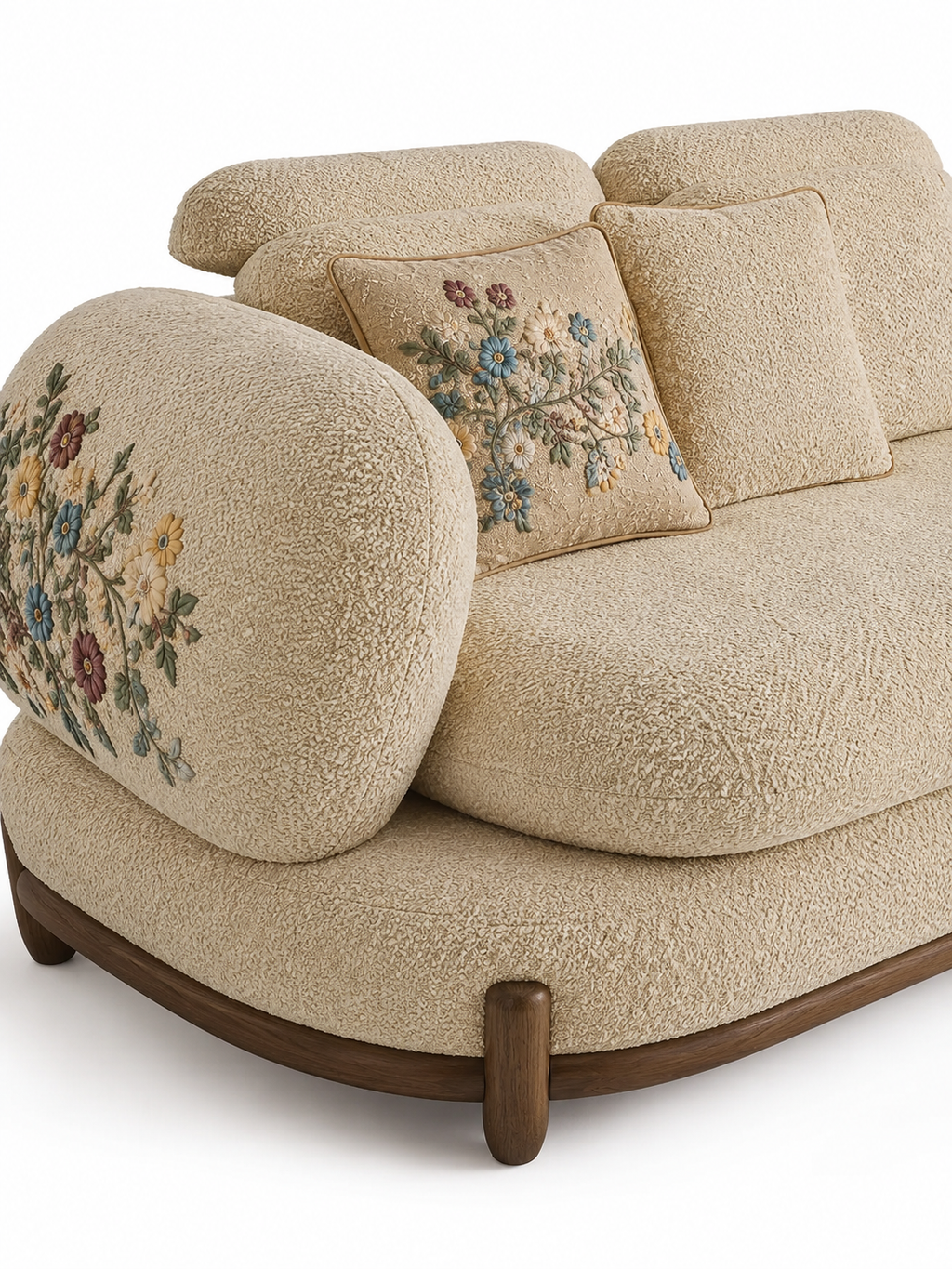 The Deloura Sofa — Luxury Floral Modular Corner Sofa