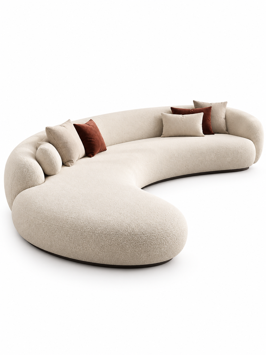 The Ovelora Sofa — Luxury Curved Bouclé Designer Sofa