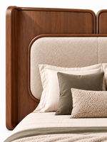 The Ivoria Bed — Luxury Solid Wood Upholstered Bed