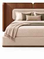 The Ivoria Bed — Luxury Solid Wood Upholstered Bed