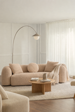 The Élanza Sofa — Luxury Curved Bouclé 3 Seater Sofa