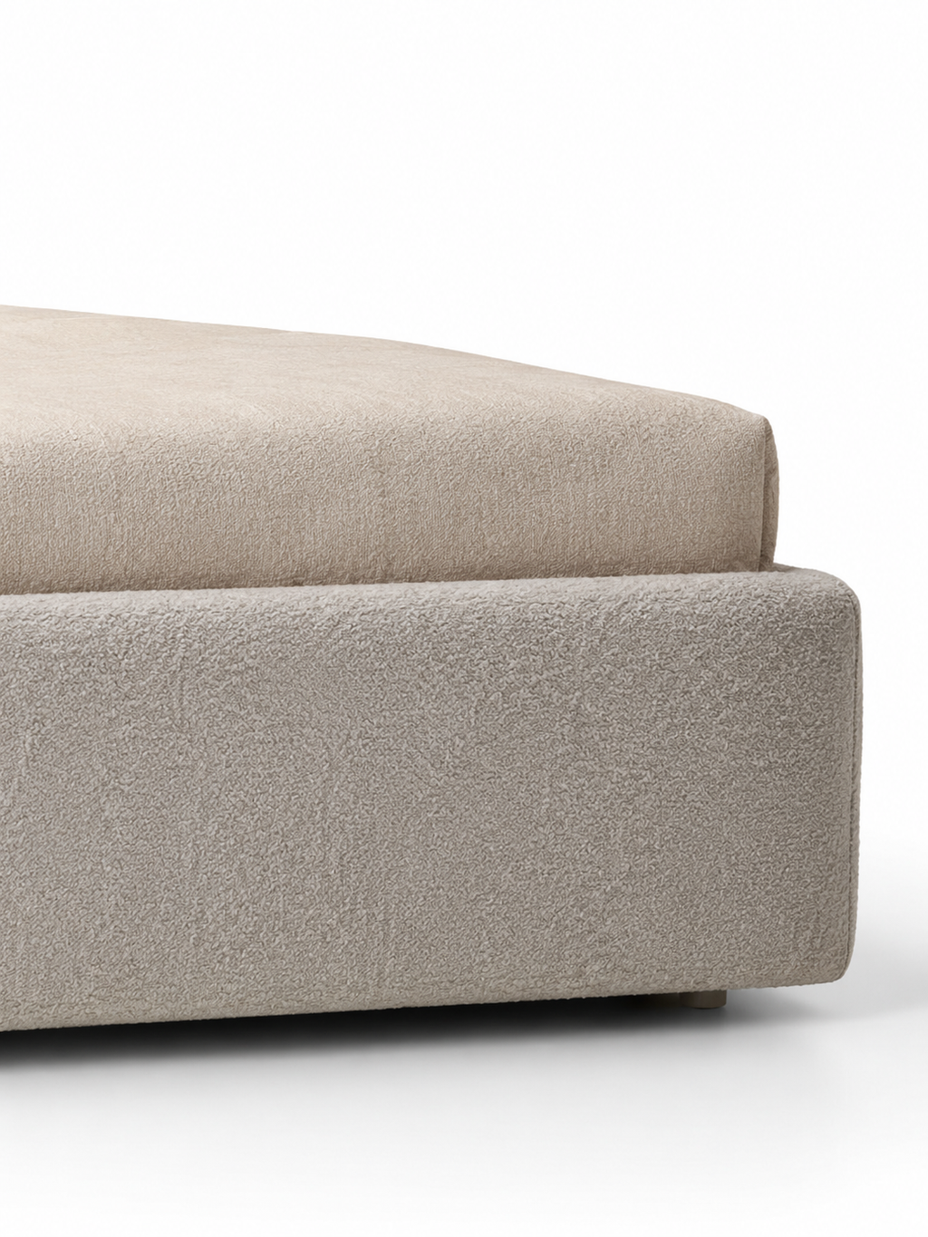 The Crest Bed — Luxury Bouclé Upholstered King Size Bed