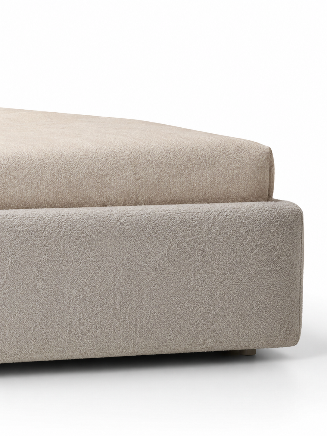 The Crest Bed — Luxury Bouclé Upholstered King Size Bed