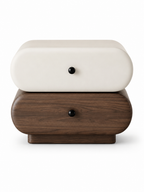 The Orvyn Luxury Bedside Table — Modern Wooden Nightstand with 2 Drawers