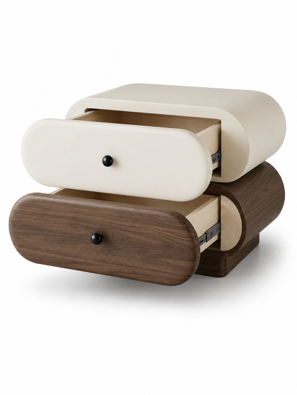 The Orvyn Luxury Bedside Table — Modern Wooden Nightstand with 2 Drawers