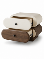 The Orvyn Luxury Bedside Table — Modern Wooden Nightstand with 2 Drawers