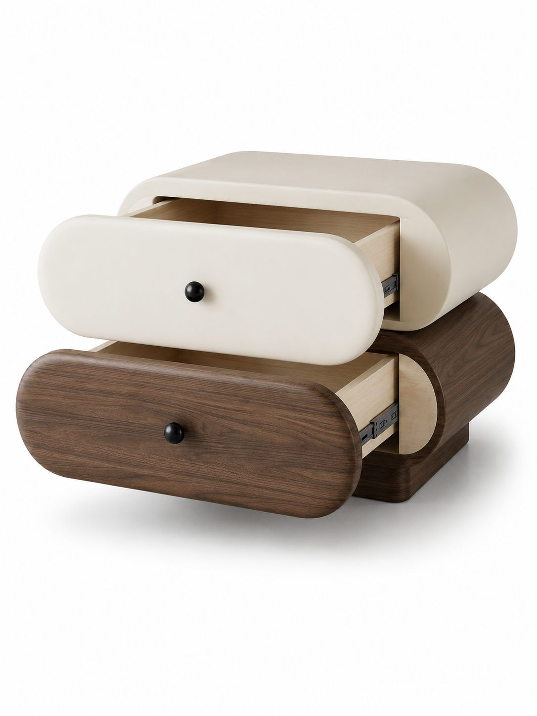 The Orvyn Luxury Bedside Table — Modern Wooden Nightstand with 2 Drawers