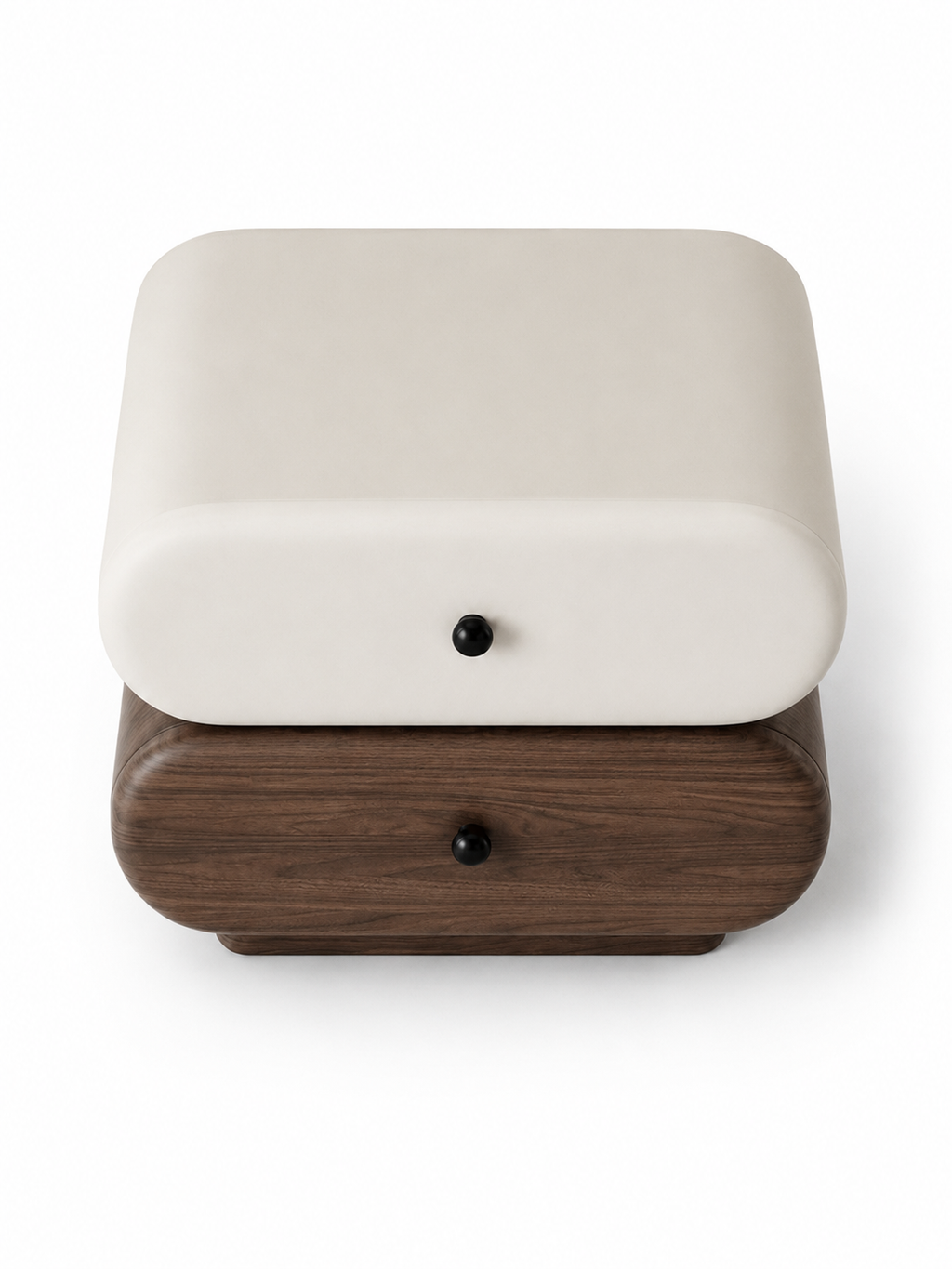 The Orvyn Luxury Bedside Table — Modern Wooden Nightstand with 2 Drawers