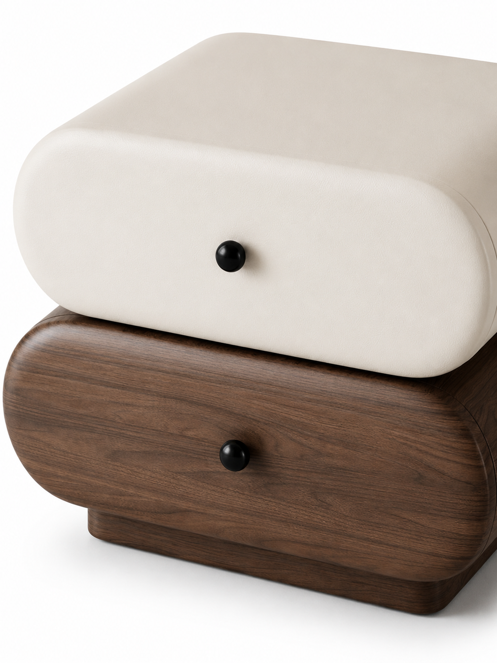The Orvyn Luxury Bedside Table — Modern Wooden Nightstand with 2 Drawers