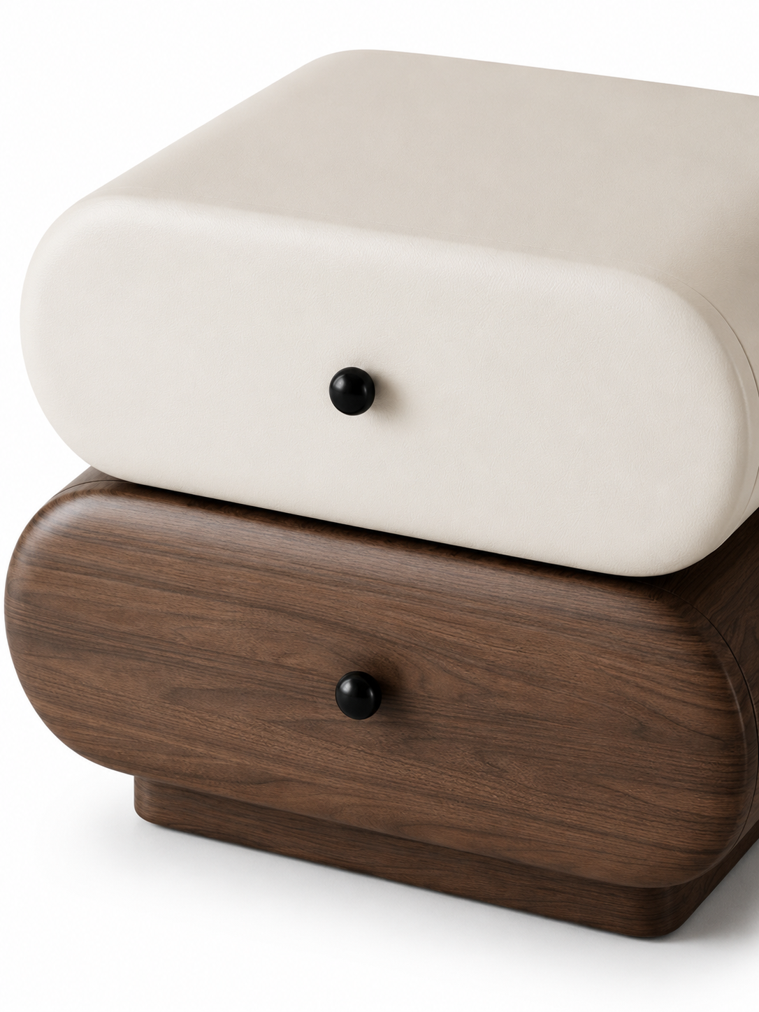 The Orvyn Luxury Bedside Table — Modern Wooden Nightstand with 2 Drawers
