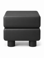 The Noirva Bedside Table — Modern Black Nightstand with Upholstered Drawers & Smart Storage