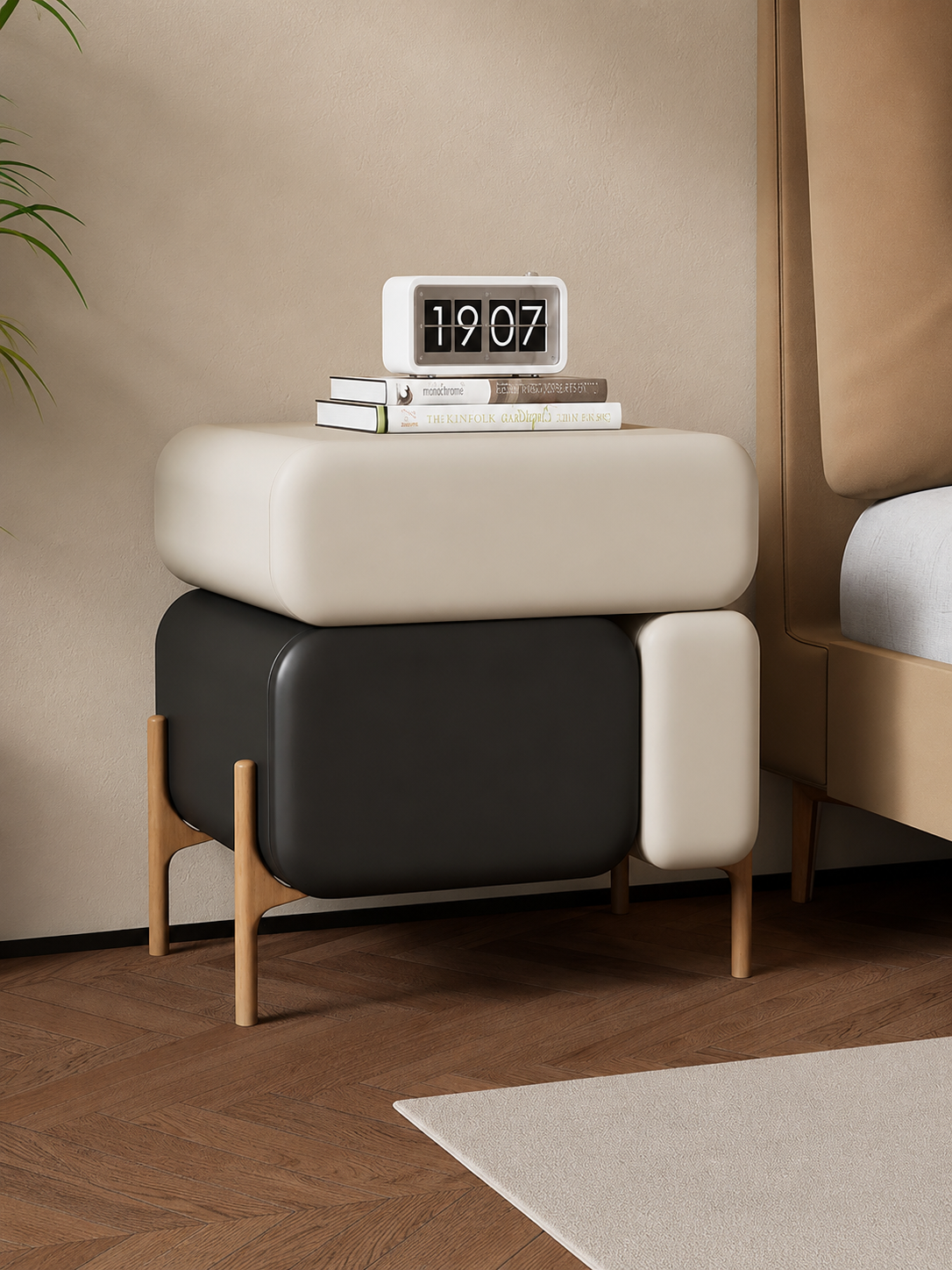 The Elvora Bedside Table — Modern Nightstand with Smart Storage