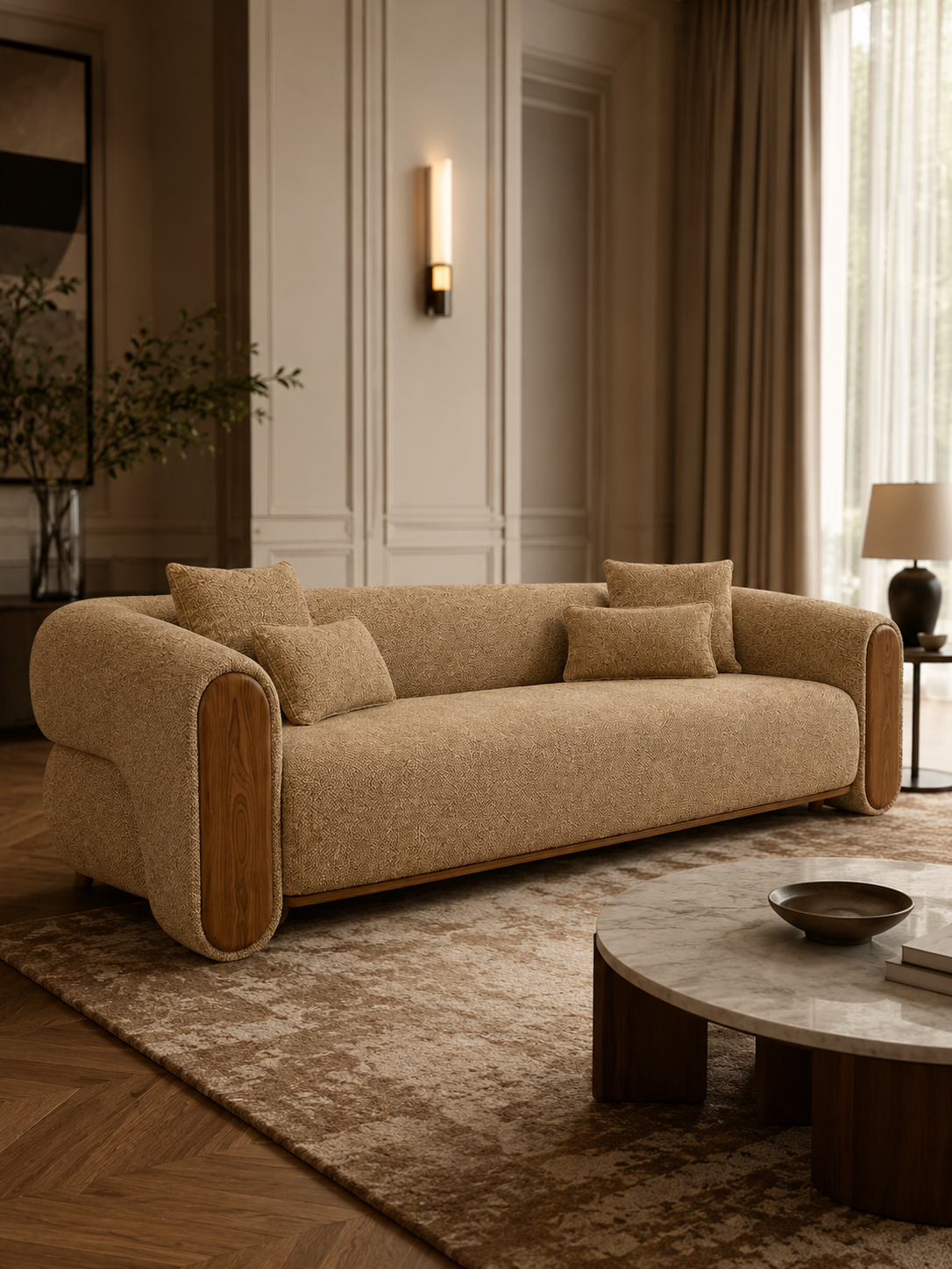 The Orleno Sofa — Luxury Modern Upholstered 3 Seater Sofa