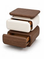 The Solvane Side Table — Modern Bedside Table with 2 Drawers & amp; Smart LED