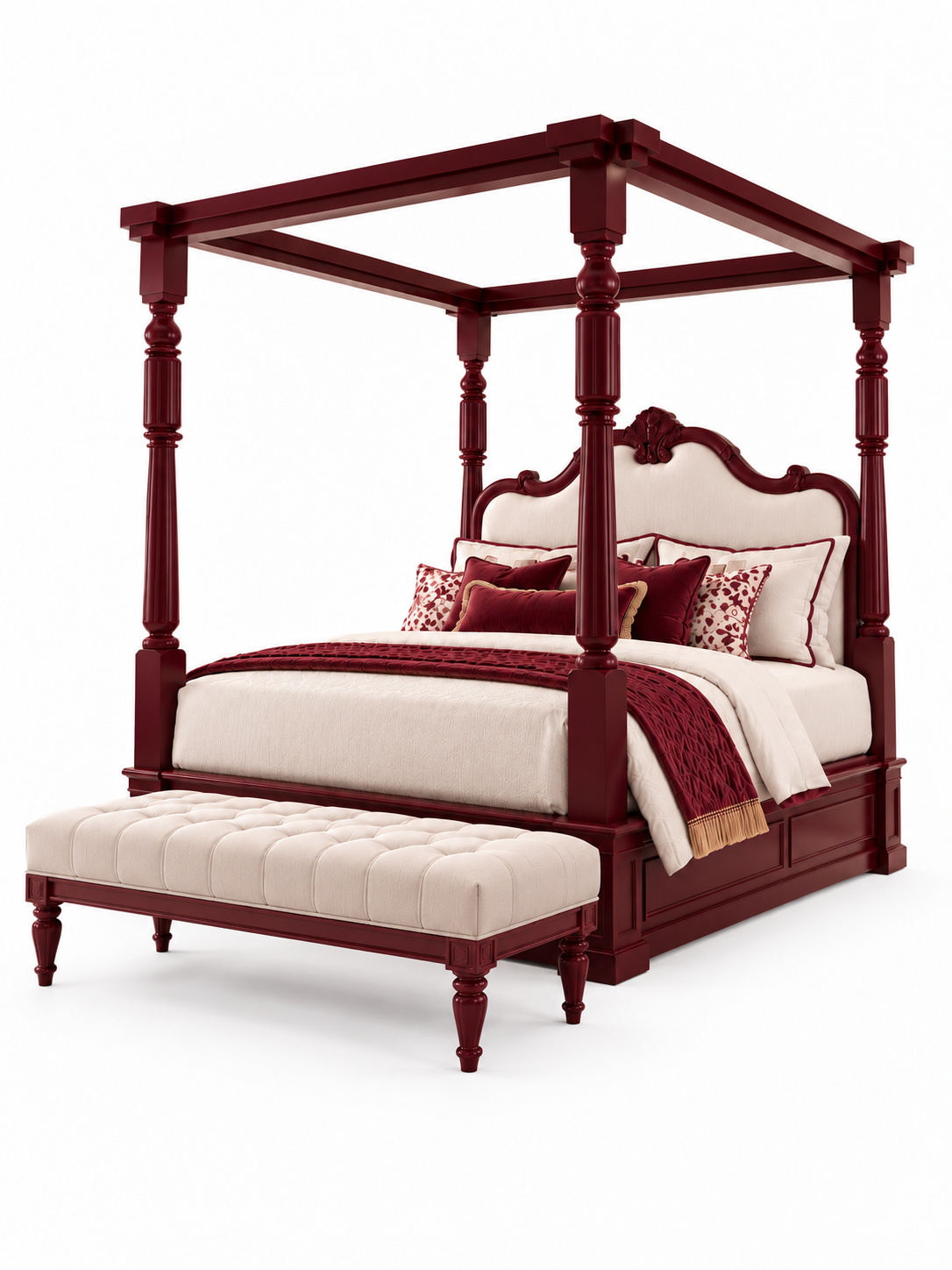 The Imperial Canopy Bed — Luxury Solid Wood Four-Poster Bed