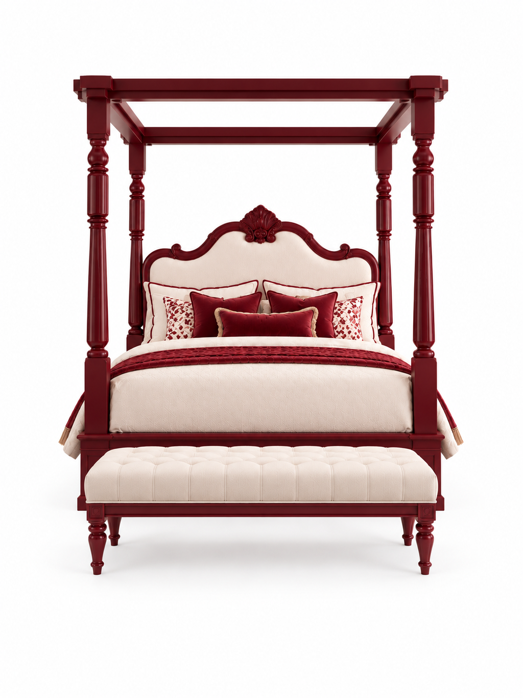 The Imperial Canopy Bed — Luxury Solid Wood Four-Poster Bed