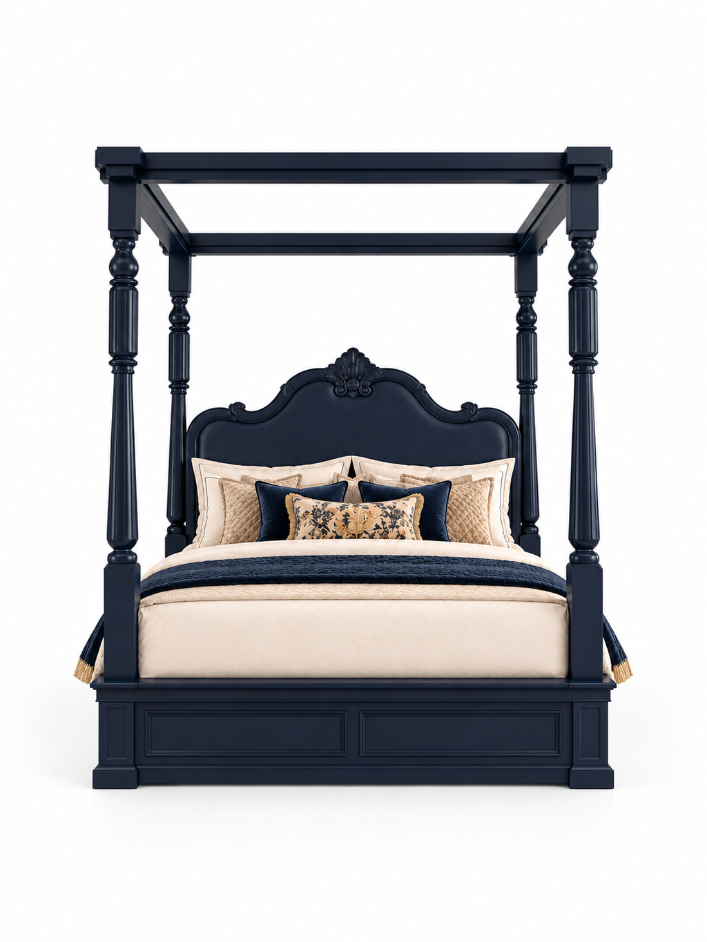 The Imperial Canopy Bed — Luxury Solid Wood Four-Poster Bed