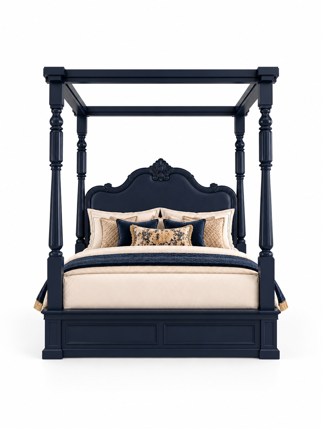 The Imperial Canopy Bed — Luxury Solid Wood Four-Poster Bed