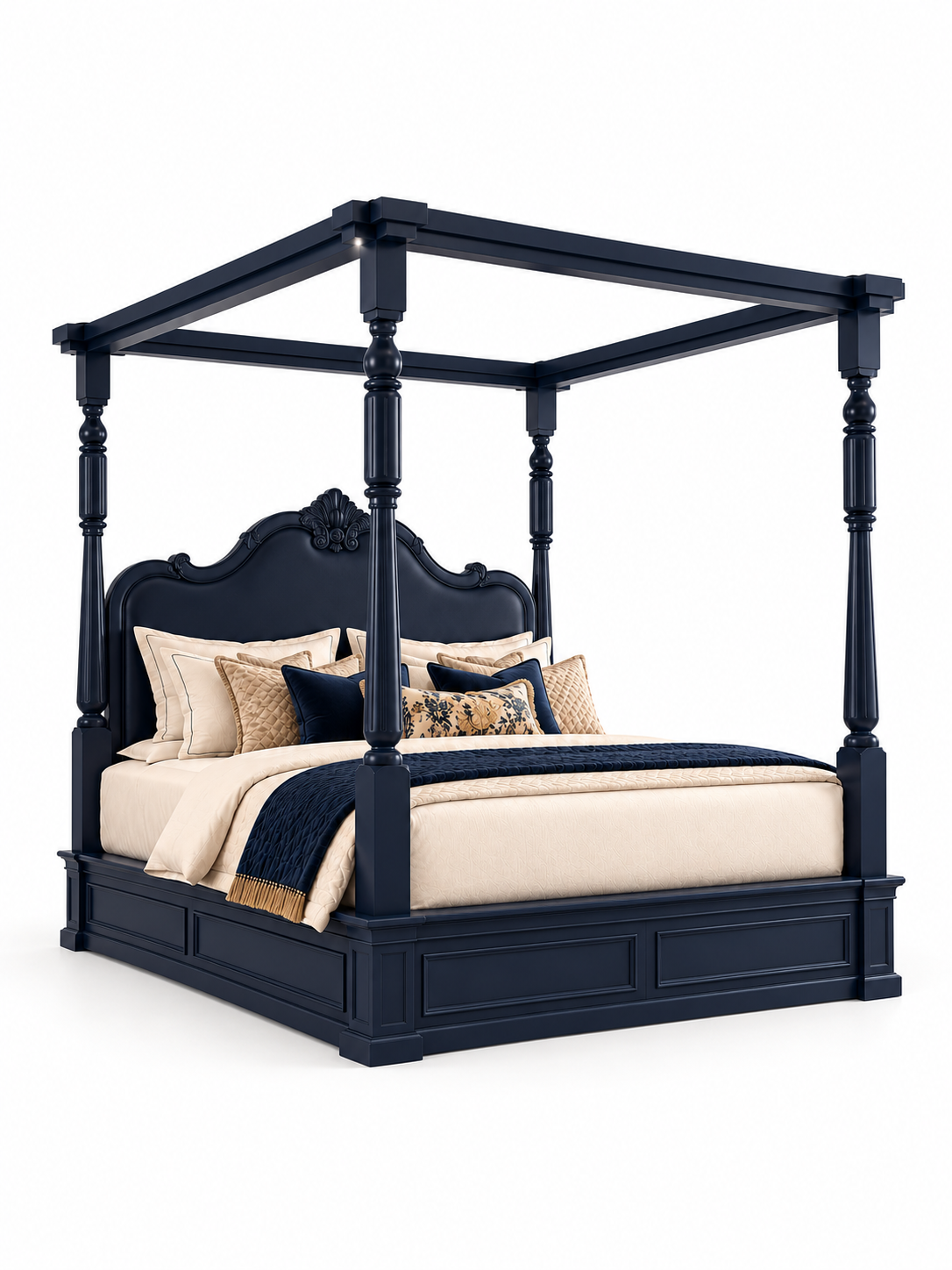 The Imperial Canopy Bed — Luxury Solid Wood Four-Poster Bed