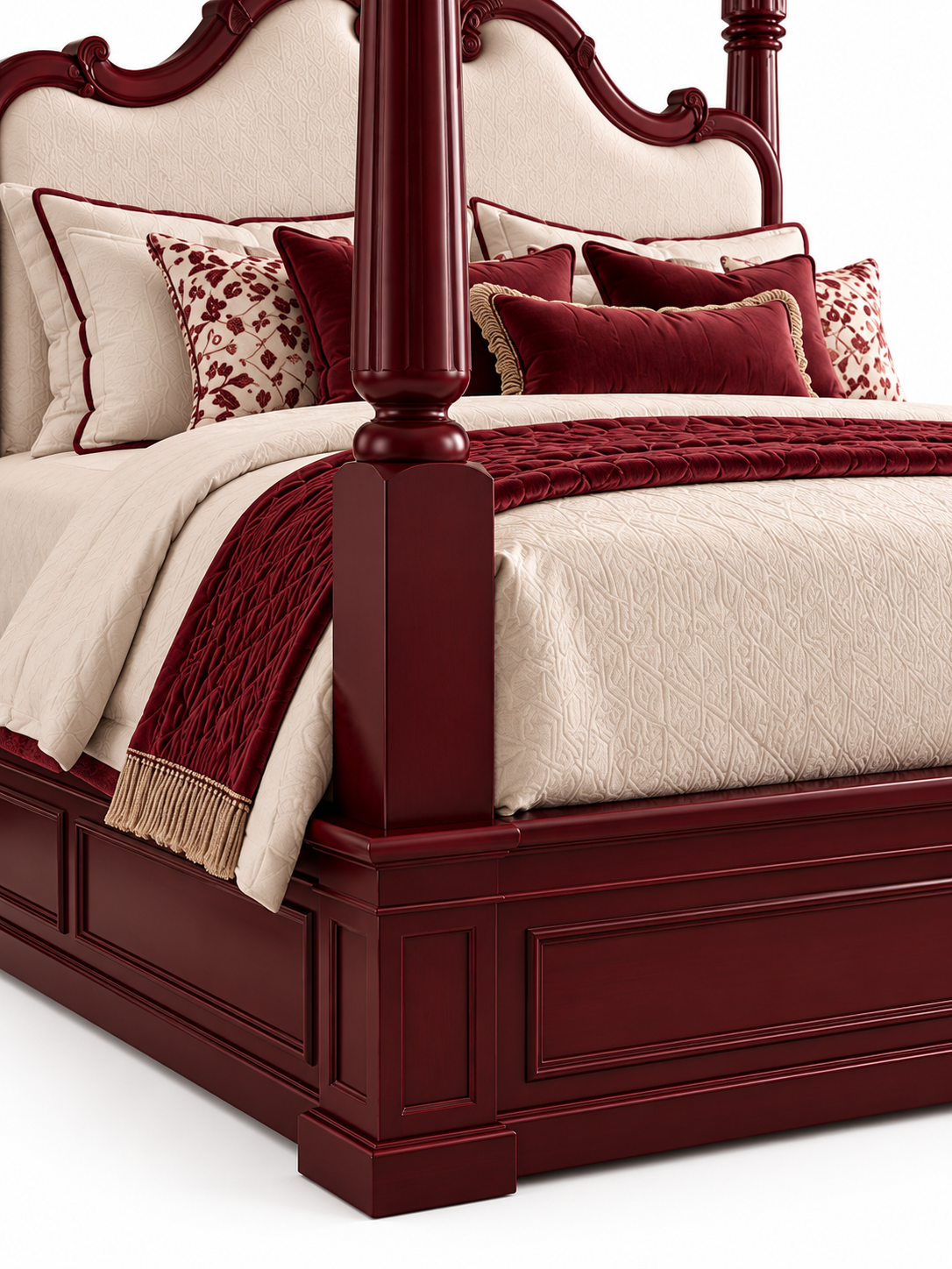 The Imperial Canopy Bed — Luxury Solid Wood Four-Poster Bed