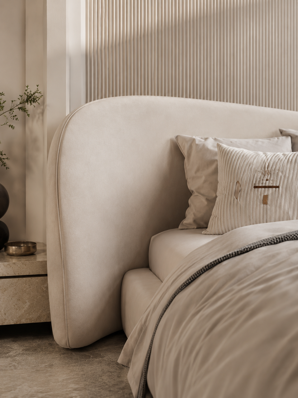 The Bravelle Bed — Luxury Upholstered Platform Bed