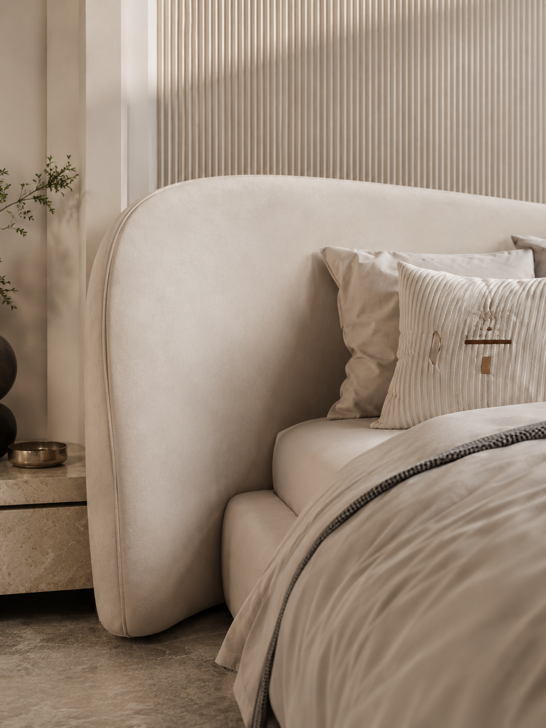 The Bravelle Bed — Luxury Upholstered Platform Bed